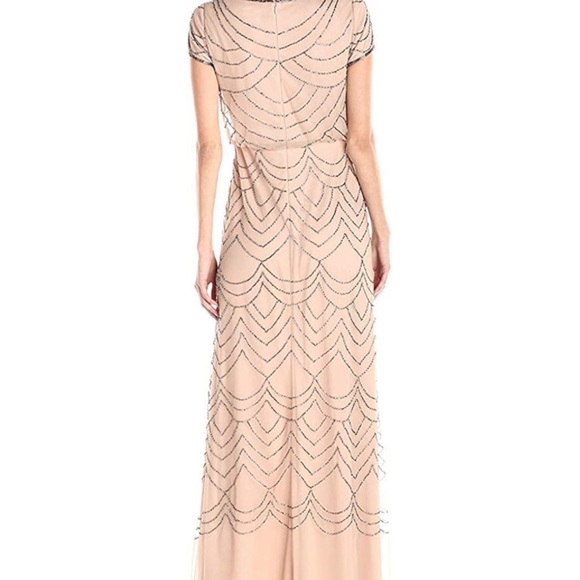 Adrianna Pappell Beaded blouson gown NWT - Picture 3 of 7